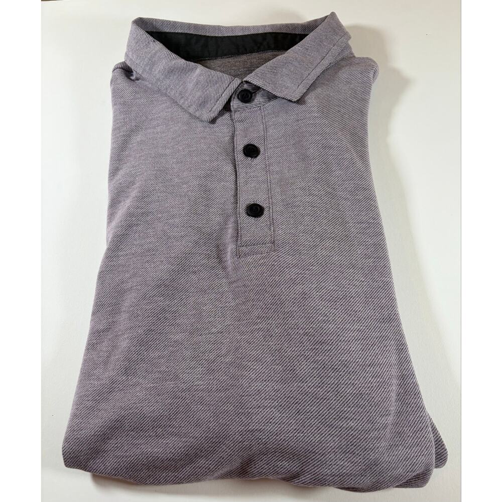 Lululemon Men’s Polo Shirt XL Heather Gray Mauve Performance Golf Casual